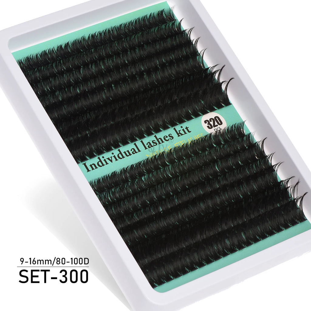 Extensions de cils individuelles, 600 pièces, épaisses et moelleuses, 30D/100D, longueur mixte, bricolage, pour une Application et un retrait faciles