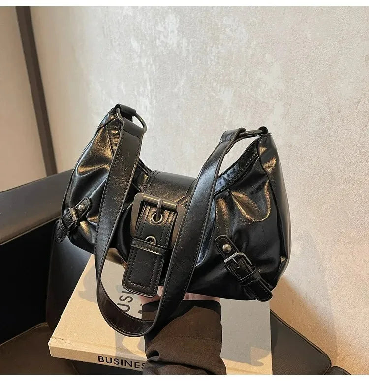 Y2K – sac à bandoulière Hobo plissé rétro pour femmes, pochette sous les bras de Style Maillard, pour voyage, travail, Shopping, offre spéciale