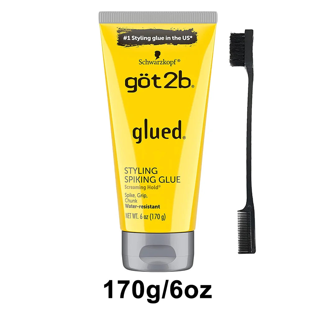 Got2b Glued Spiking Glue Gel Coiffant Invisible Résistant à l'Eau Fixation Forte pour Adhésifs de Perruques Gel de Contrôle des Frisottis pour une Tenue Extrême
