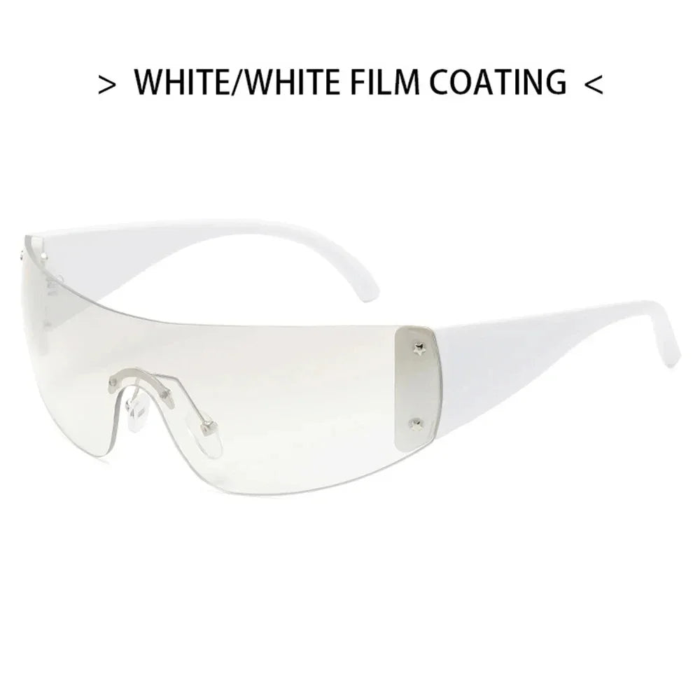Lunettes de soleil Hip Hop irrégulières uniques pour femmes nouvelle marque rayure jambe Arc Cool lunettes de soleil hommes Vintage gothique nuances lunettes