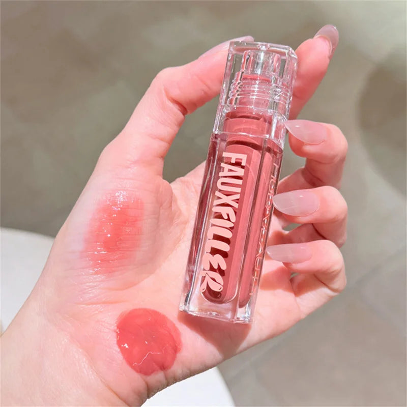 Huda Beauty remplissage brillant Non collant brillant à lèvres hydratant cristal clair huile pour les lèvres repulpant hydratant teinté rouge à lèvres maquillage