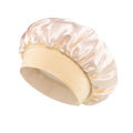 Bonnet en Satin pour femmes, pour dormir, soins capillaires, Bonnets en soie, solide, à larges bords, avec bande élastique souple