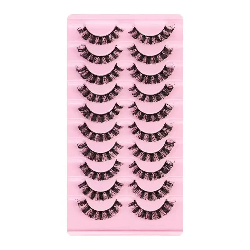 10 paires de Faux Cils 3D en vison, bande russe, dramatiques, maquillage, vente en gros, Extension de Faux Cils