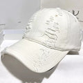 Nouveaux chapeaux de baseball à bords déchirés pour hommes et femmes, vieux casquettes à bord incurvé, ombre décontractée personnalisée, protection solaire d'extérieur, chapeaux Hip Hop