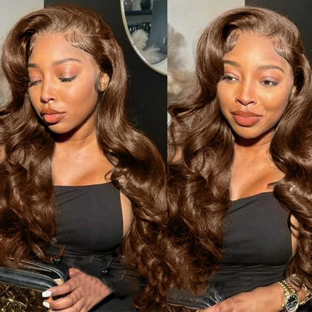 # 4 Bundles de Cheveux Humains Ondulés Brun Foncé 1/3 Pièces, Extensions de Cheveux Remy Brésiliens à Double Trame de 18 à 30 Pouces pour Femmes