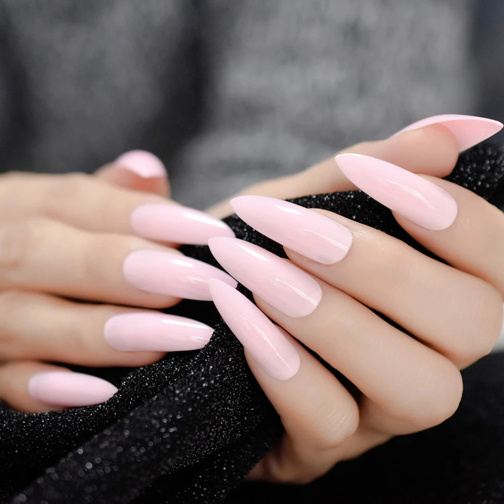Faux ongles néon extrêmement longs, Orange vif, à pression, Style carnaval, décoration, conseils de manucure, pour Salon de manucure, 24