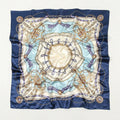 Foulard carré en soie pour femmes, nouveau Design de luxe, Style populaire, quatre saisons, protection solaire, foulard de plage, Hijab, 90x90CM