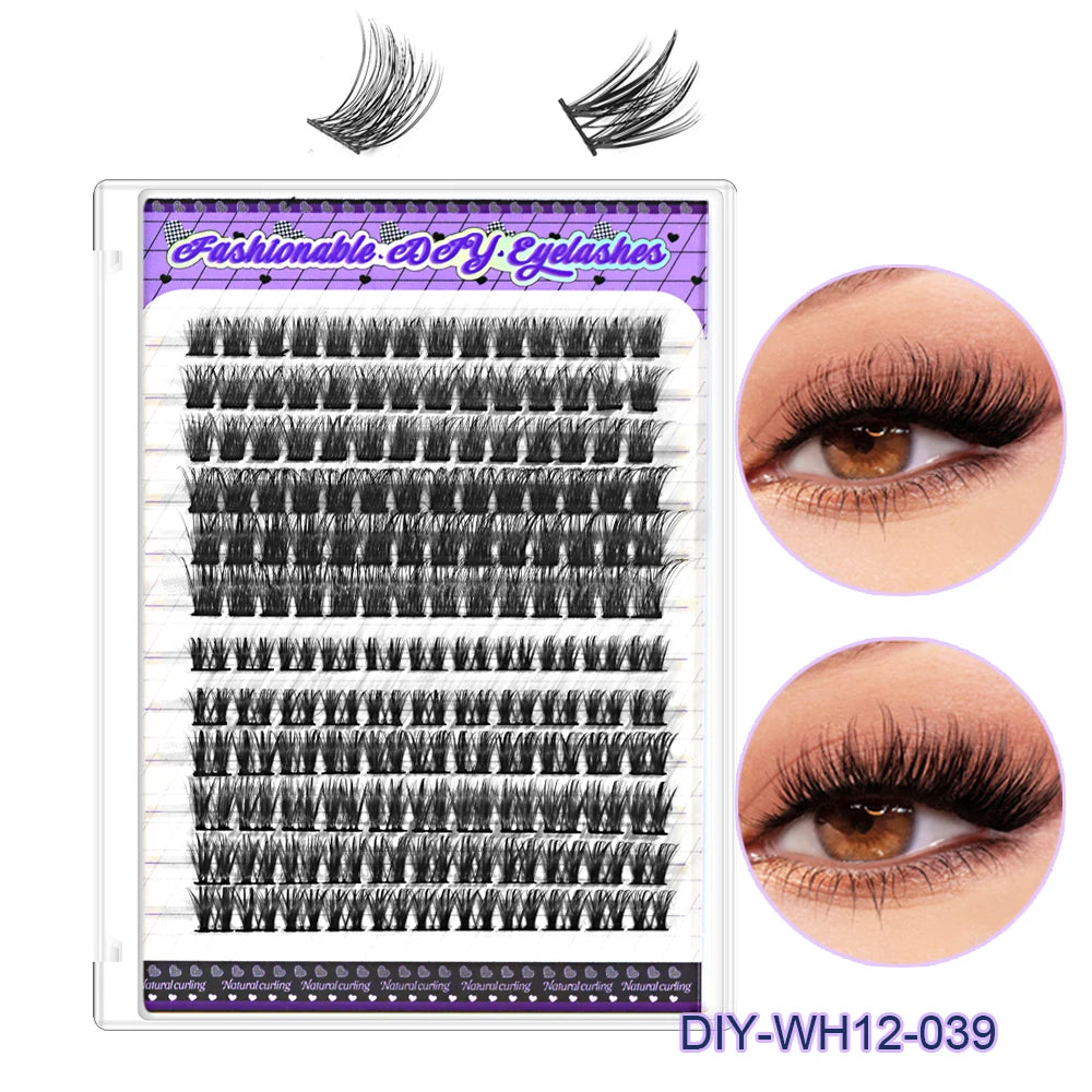 Extensions de cils individuelles, 600 pièces, épaisses et moelleuses, 30D/100D, longueur mixte, bricolage, pour une Application et un retrait faciles