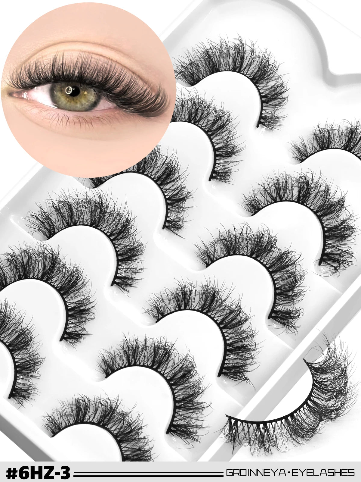 Faux cils effet œil de chat, légers et duveteux pour un regard intense et élégant. Bande de cils réutilisable au rendu naturel, idéale pour le maquillage quotidien ou les occasions spéciales
