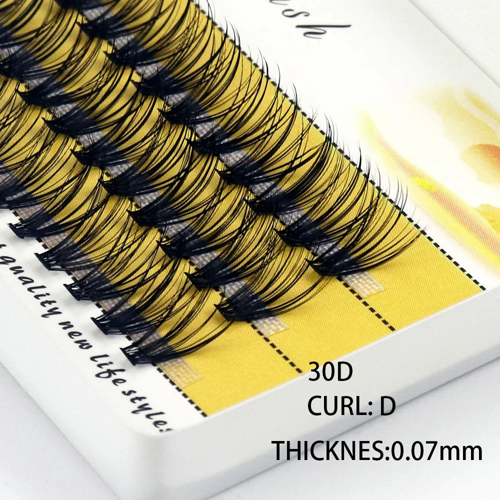 Extensions de cils en vison 20D/30D, 1 boîte/60 bouquets, extensions de cils naturels 3D russes, grappes de cils individuels, outils de maquillage, cils, cilia
