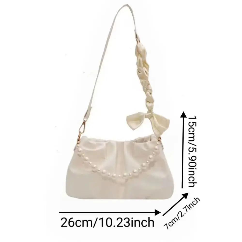Sac à bandoulière nuage coréen Portable, petit sac à bandoulière de luxe en cuir PU, sac à bandoulière de luxe en perles douces