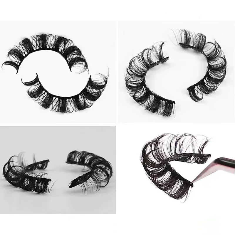 10 paires de Faux Cils 3D en vison, bande russe, dramatiques, maquillage, vente en gros, Extension de Faux Cils