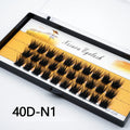 Faisceau de cils 1 boîte / 60 faisceaux de cils individuels naturels 40D / 30D faisceau de cils faits à la main 3D russe vison Cilia