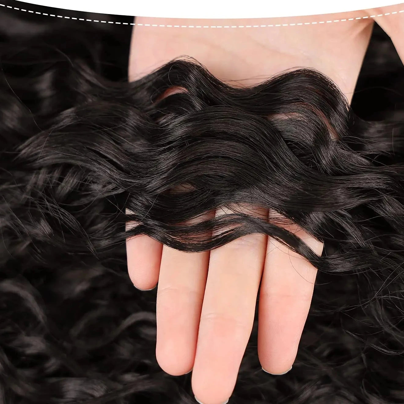 Queue de cheval à cordon de serrage Deep Wave, extensions de cheveux 100% naturels, 100g, cheveux brésiliens Remy noirs naturels, postiche avec clip