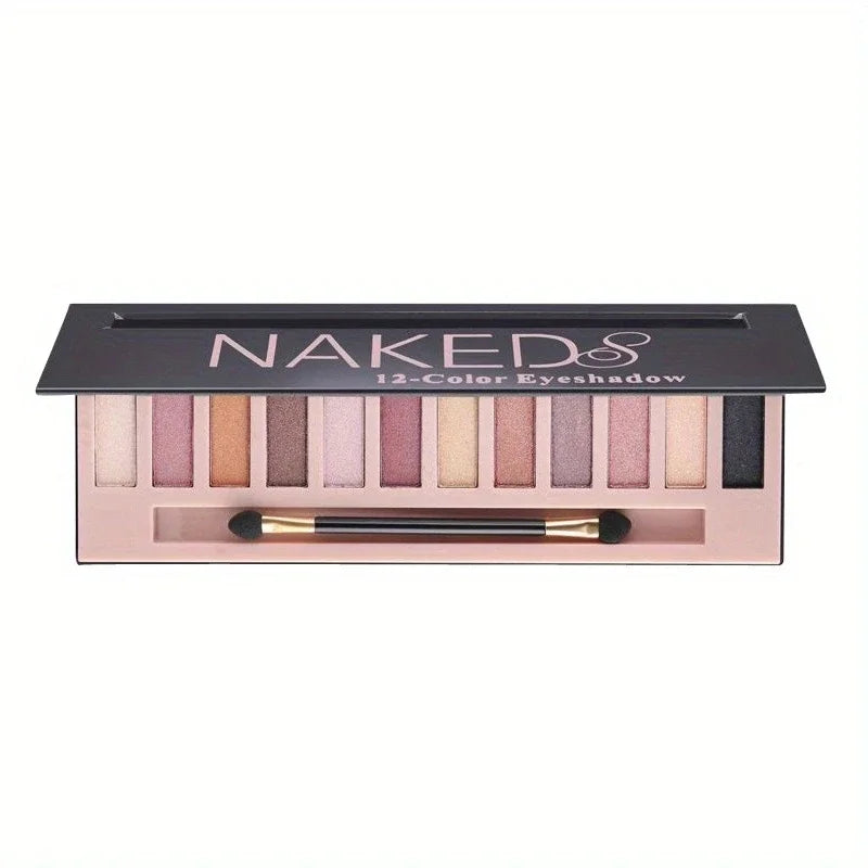 Palette de fards à paupières 12 couleurs, fards à paupières mats nacrés aux tons terreux, poudre de fards à paupières multicolores, palette de maquillage pour les yeux