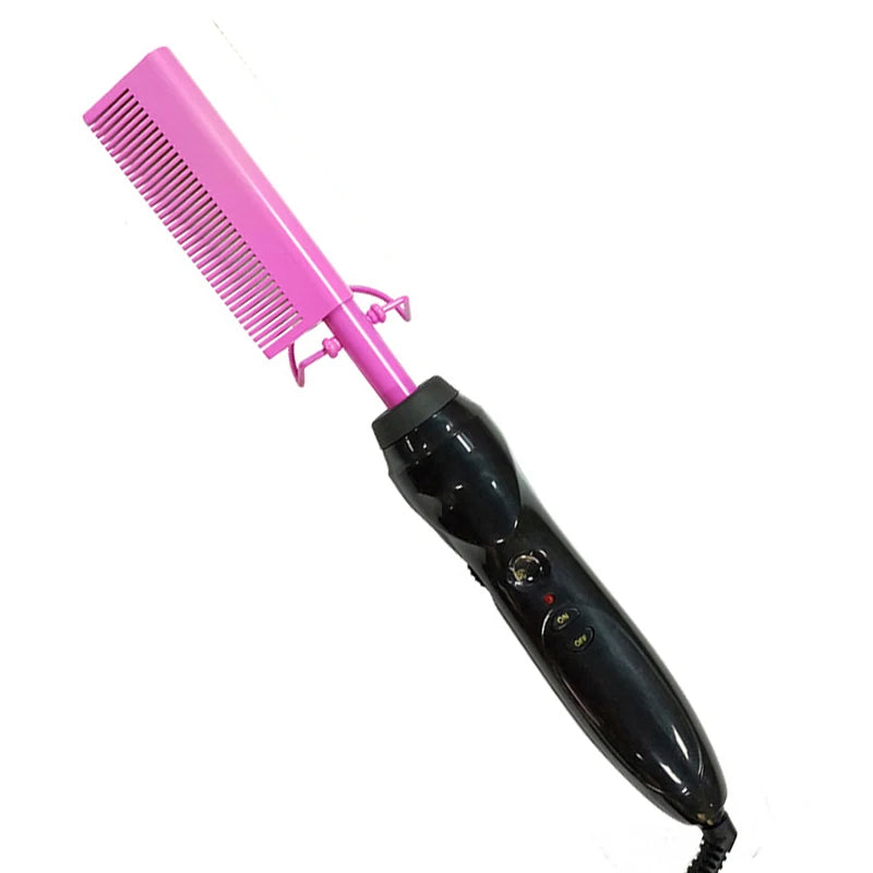 Peigne chaud 2 en 1 peigne chaud lisseur avec strass peigne chauffant électrique pente quente peigne chauffant lisseur cheveux outils