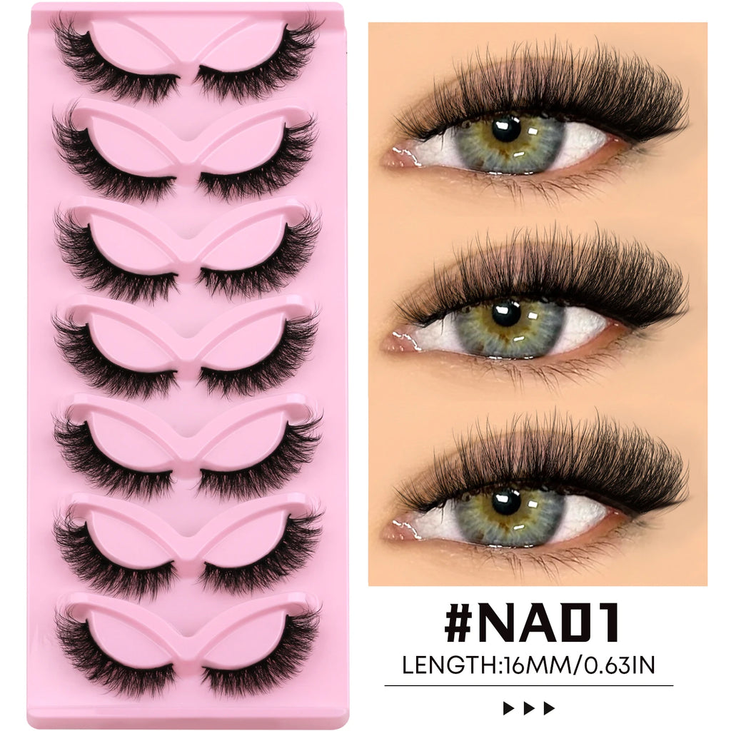 Veltrinay cils oeil de chat Faux cils naturels extrémité ailée oeil cils allongés Faux cils de vison Faux cils maquillage
