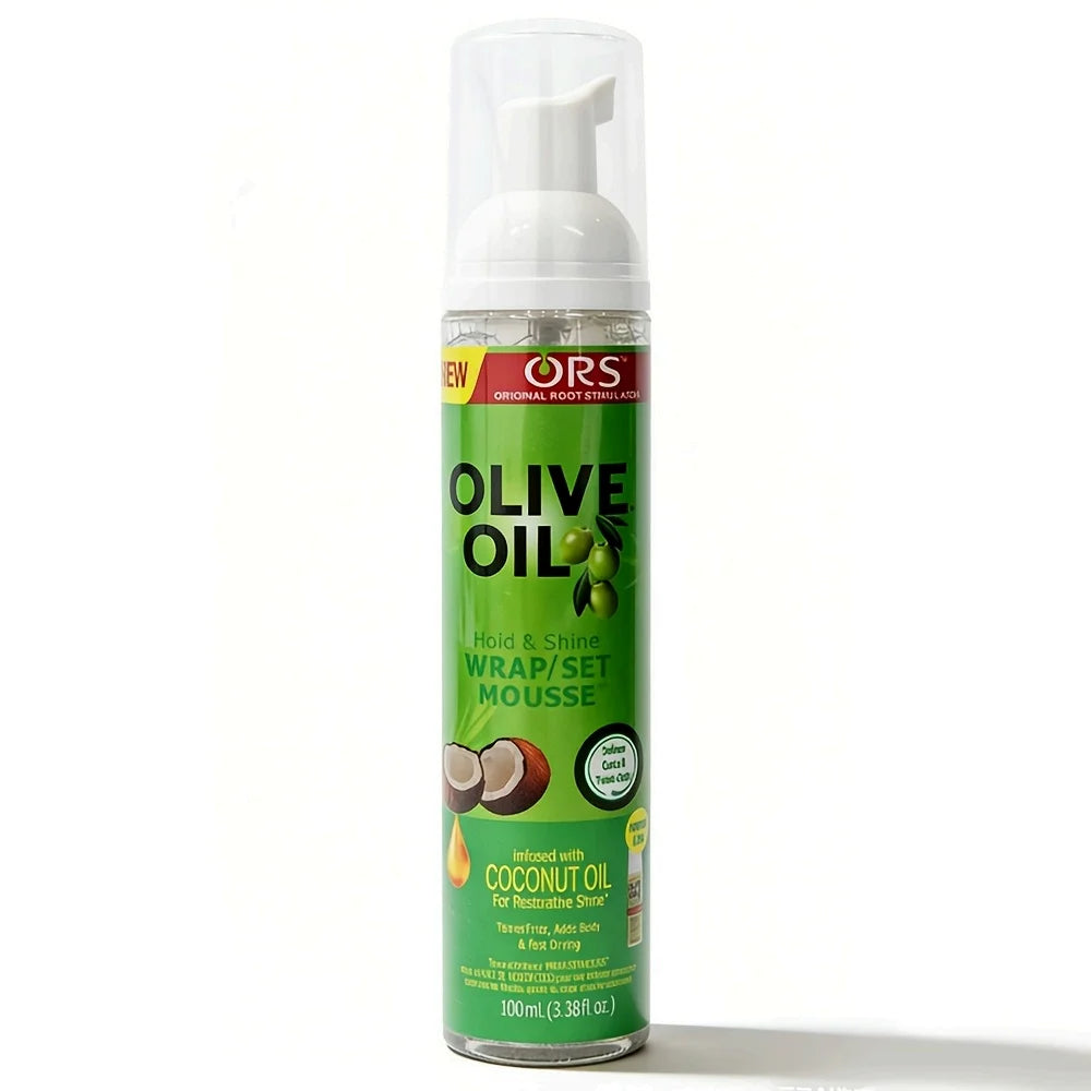 Mousse pour cheveux bouclés (100 ml) – Mousse coiffante pour perruques et cheveux naturels, à tenue forte avec huile d’olive. Mousse anti-frisottis pour définir et fixer les boucles