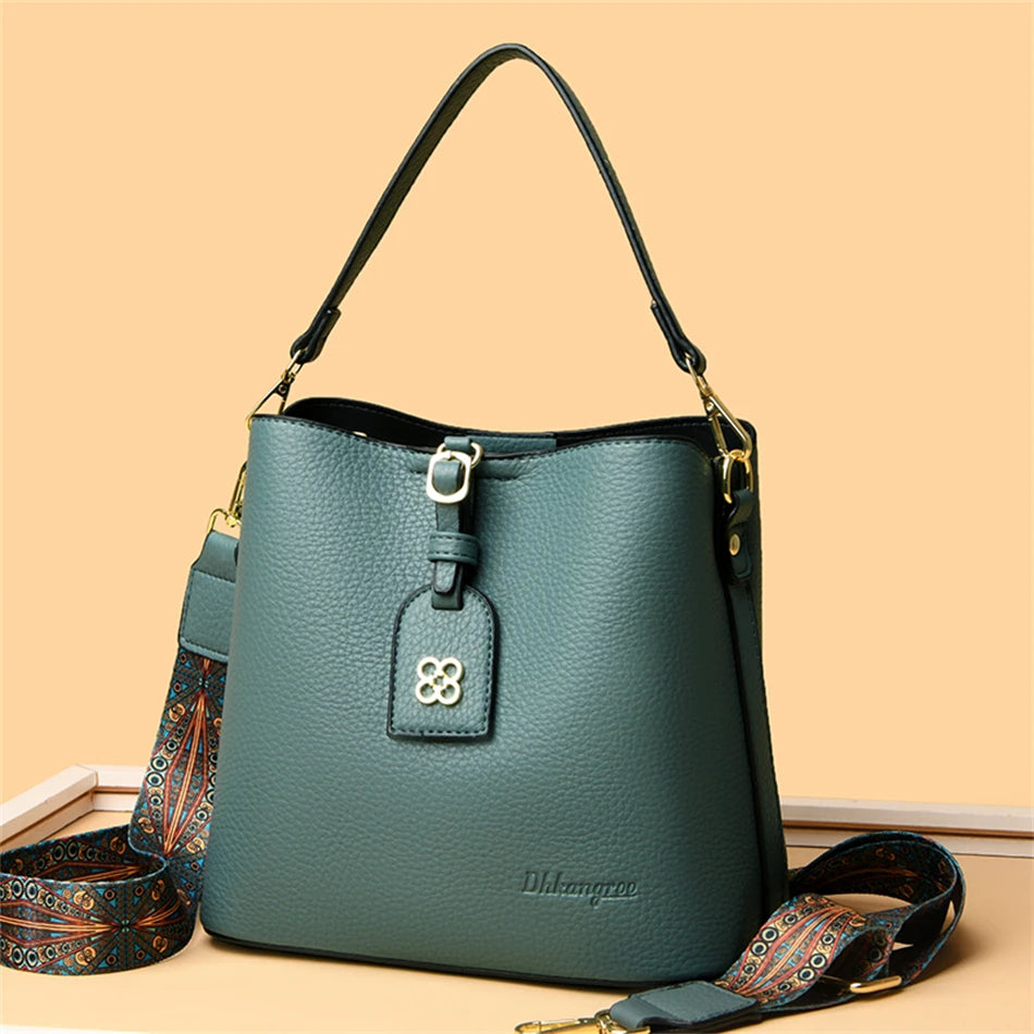 Sac à Main de Luxe en Cuir Multifonctionnel pour Femme, Sacoche à 3 Couches, de Bonne Qualité, de Styliste