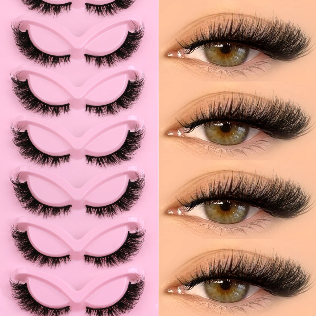 Veltrinay cils oeil de chat Faux cils naturels extrémité ailée oeil cils allongés Faux cils de vison Faux cils maquillage