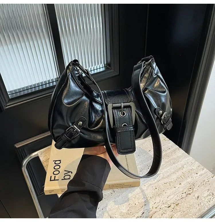 Y2K – sac à bandoulière Hobo plissé rétro pour femmes, pochette sous les bras de Style Maillard, pour voyage, travail, Shopping, offre spéciale