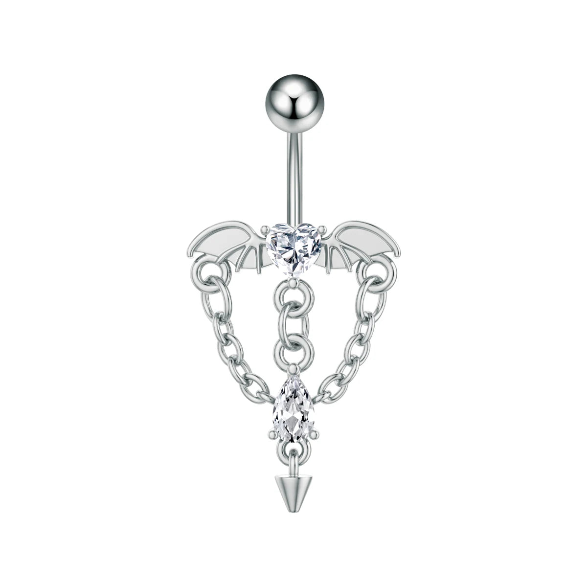 Anneaux de nombril incurvés 14G, cristaux CZ, corps Sexy, chaînes de nombril, fleur, Piercing de ventre, Umbigo, bijoux en acier inoxydable