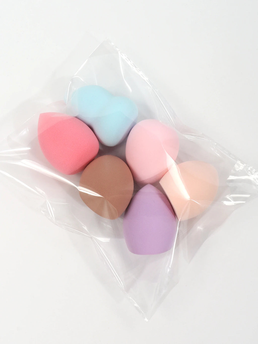 Éponge de beauté de taille moyenne 6/12/24/36/60 pièces, couleur et forme aléatoires, éponge de beauté pour mélange de fond de teint, liquide, crème et poudre