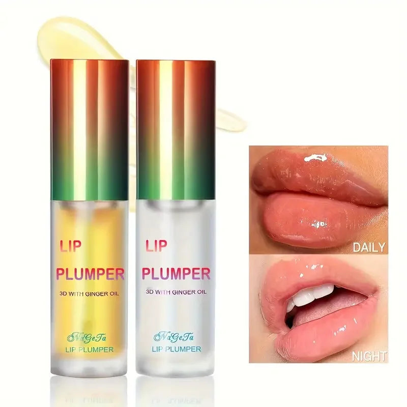 Huile repulpante pour les lèvres au gingembre et à la menthe, sérum volumisant pour les lèvres plus lisses, extracteur pour un Look jeune et Sexy, 1/2 pièces
