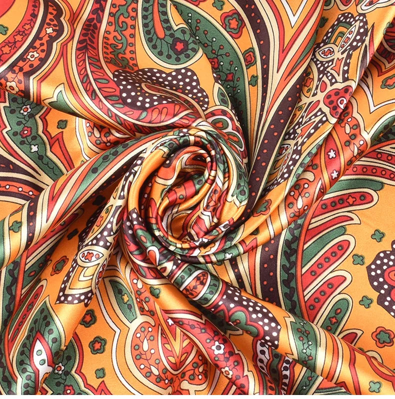 Foulards en soie de haute qualité pour femmes, Hijab carré en Satin, mouchoir uni, châles enveloppants de tête, bandeau féminin, Bandanna islamique
