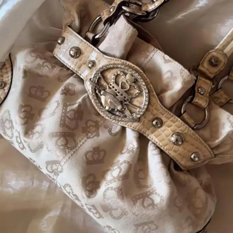 Sac sous le bras Sweet Cool style Y2K, sac cabas à bandoulière en cuir PU, grande capacité, pour femmes, esthétique fairycore, sac à main chic et tendance.