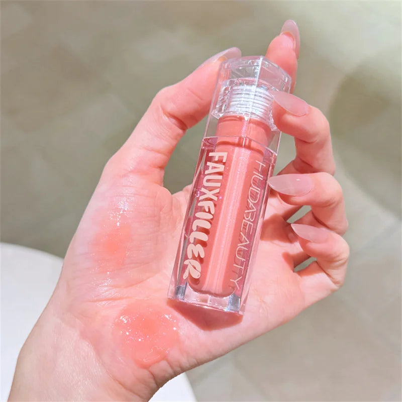 Huda Beauty remplissage brillant Non collant brillant à lèvres hydratant cristal clair huile pour les lèvres repulpant hydratant teinté rouge à lèvres maquillage