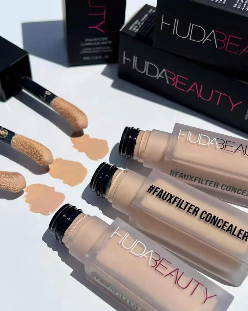 Huda Beauty Faux filtre lumineux mat correcteur pour les yeux hydratant longue durée fond de teint léger maquillage fond de teint liquide