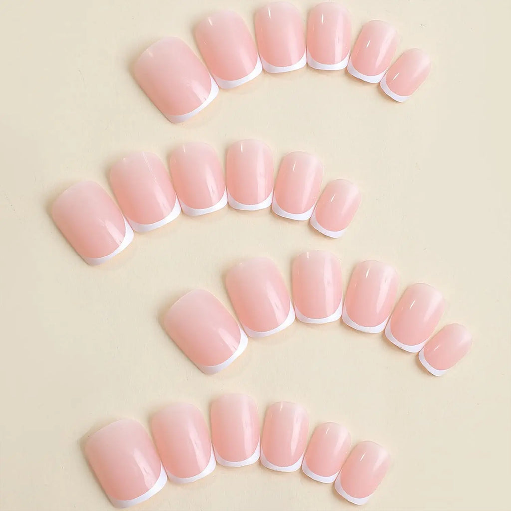Faux ongles moyens avec pendentif à nœud 3d, 96 pièces, ongles acryliques en forme de cœur, strass, ongles pour femmes entièrement coupés