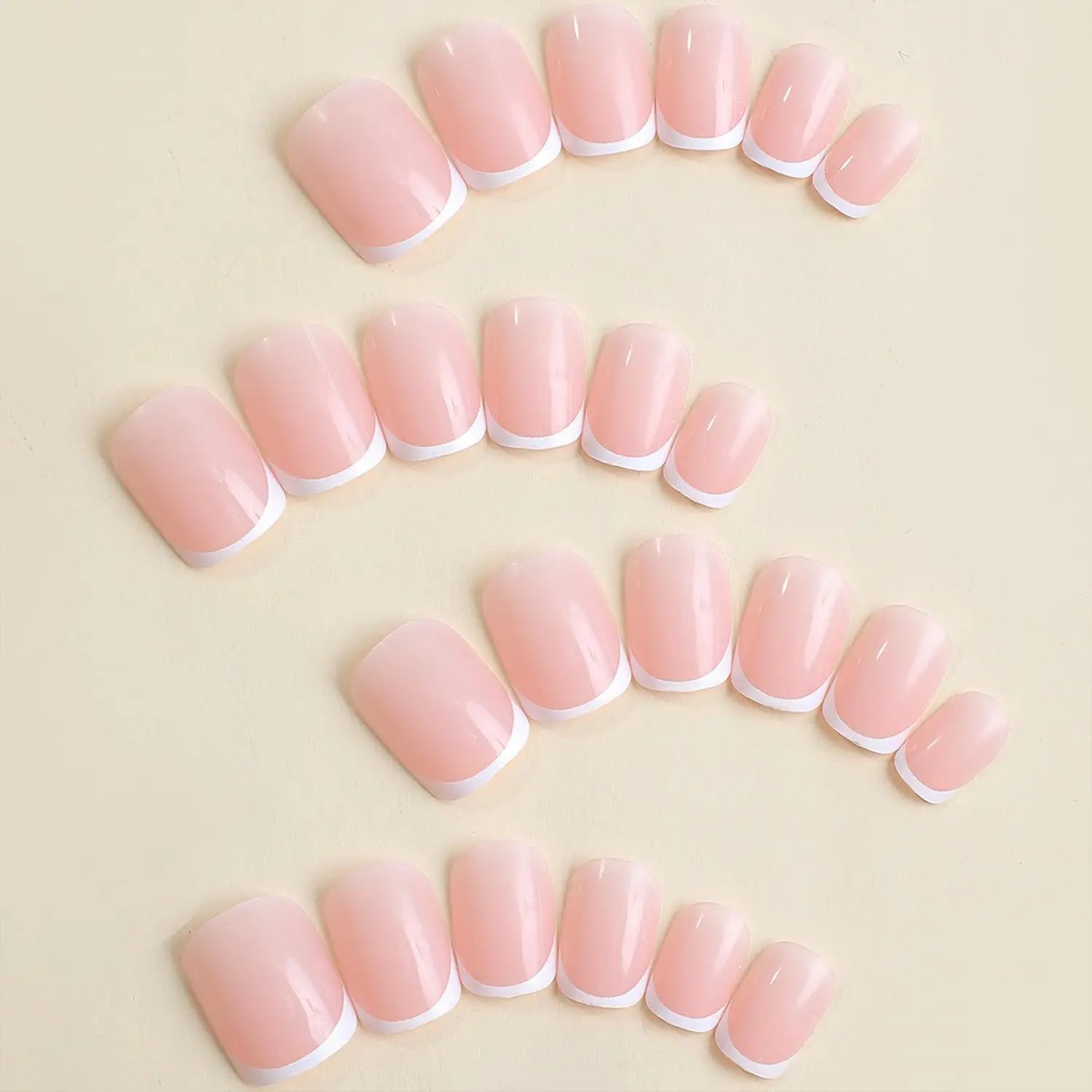 Faux ongles moyens avec pendentif à nœud 3d, 96 pièces, ongles acryliques en forme de cœur, strass, ongles pour femmes entièrement coupés