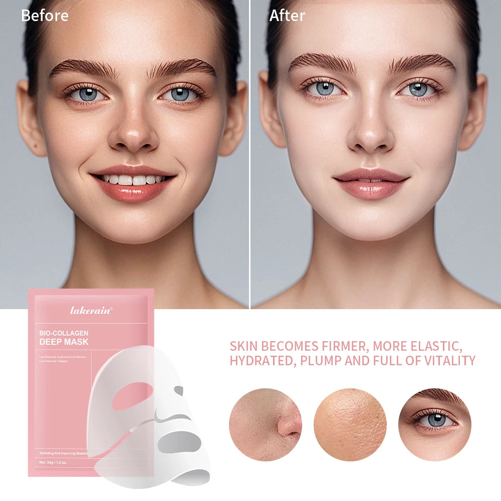 Bio-colagène véritable masque profond supplément collagène hydratant nuit masque hydrogel amélioration de l'élasticité minimisant les pores raffermissant