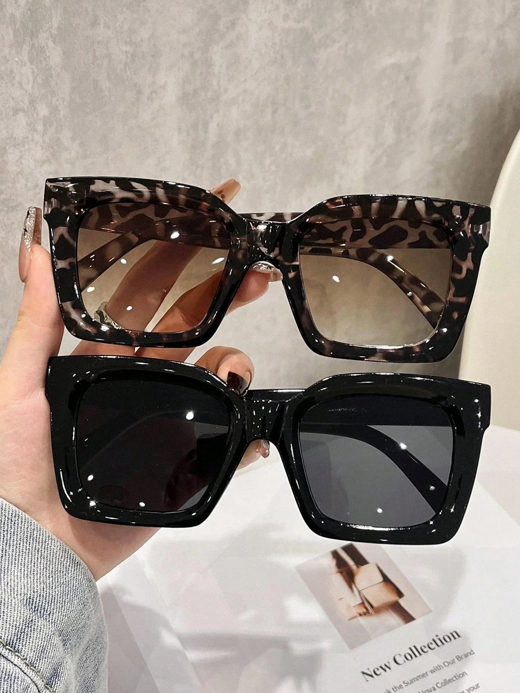 1/2 paires de lunettes de mode rétro de haute qualité à monture carrée, adaptées aux hommes et aux femmes, idéales pour la conduite et le port quotidien