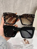 1/2 paires de lunettes de mode rétro de haute qualité à monture carrée, adaptées aux hommes et aux femmes, idéales pour la conduite et le port quotidien