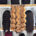 Blond miel avec reflets de qualité 12A # P4/27/613 Lots de mèches ondulées mixtes 1/3/4 pièces Cheveux vierges vietnamiens 100% humains