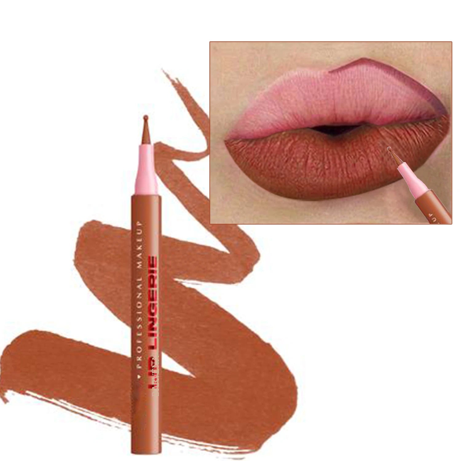 Crayon à lèvres mat, imperméable, Application lisse, résistant aux taches, hydratant, hautement pigmenté, 6 couleurs, maquillage pour le contour des lèvres