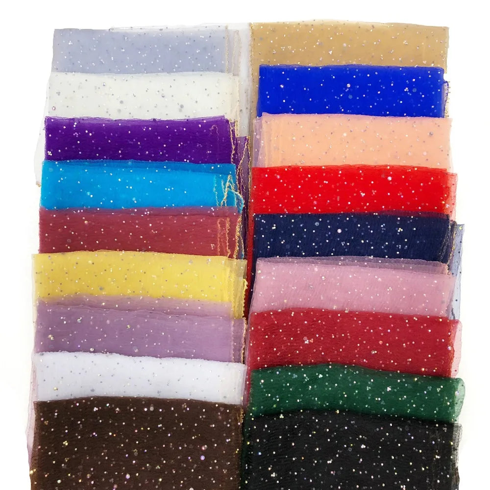 Bandana à paillettes colorées à la mode, écharpe de tête Ultra-fine et respirante, Protection solaire d'été, 80cm x 80cm