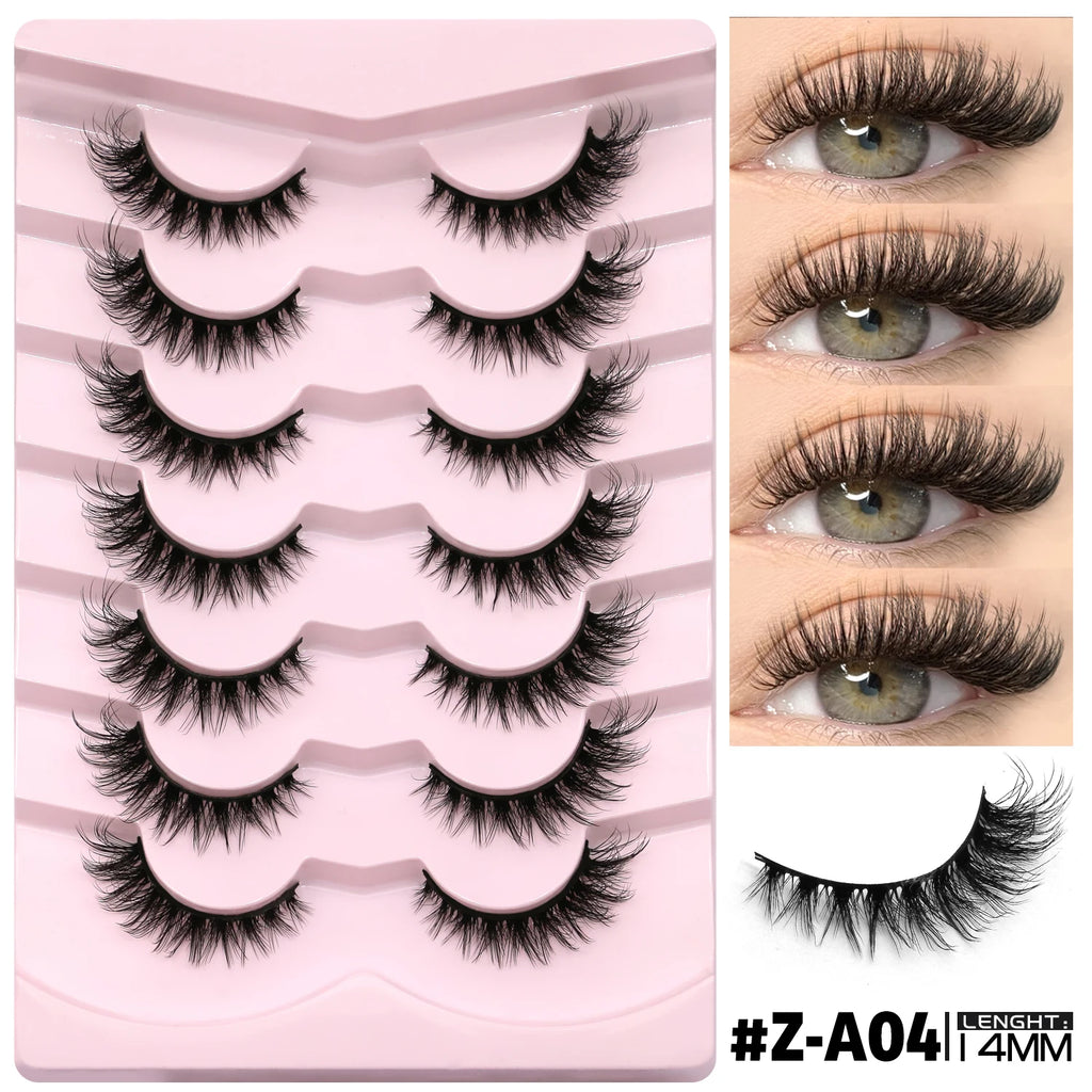 Faux cils effet œil de chat, légers et duveteux pour un regard intense et élégant. Bande de cils réutilisable au rendu naturel, idéale pour le maquillage quotidien ou les occasions spéciales