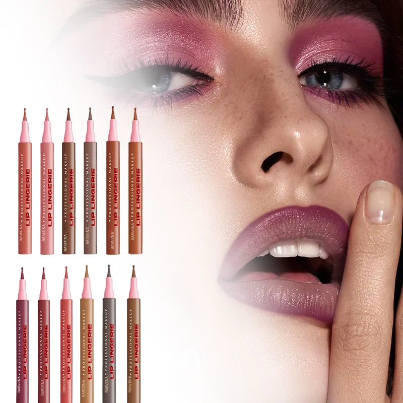 Crayon à lèvres mat, imperméable, Application lisse, résistant aux taches, hydratant, hautement pigmenté, 6 couleurs, maquillage pour le contour des lèvres