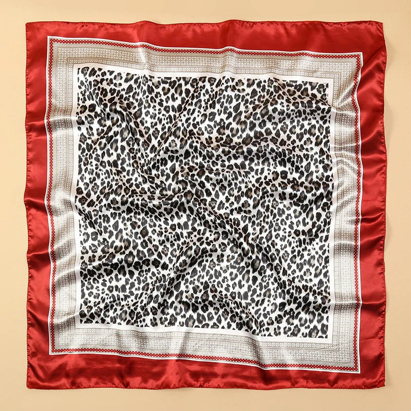 Foulard carré en soie pour femmes, nouveau Design de luxe, Style populaire, quatre saisons, protection solaire, foulard de plage, Hijab, 90x90CM