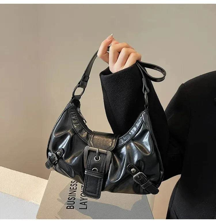 Y2K – sac à bandoulière Hobo plissé rétro pour femmes, pochette sous les bras de Style Maillard, pour voyage, travail, Shopping, offre spéciale