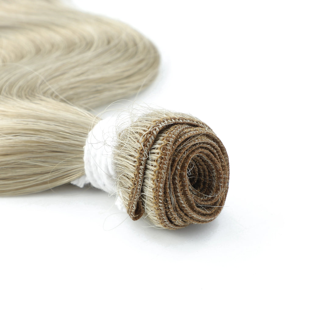 Mèches synthétiques Body Wave colorées 613, Extensions capillaires naturelles blondes Piano, queue de cheval épaisse ombrée, tissage de cheveux amples et profonds