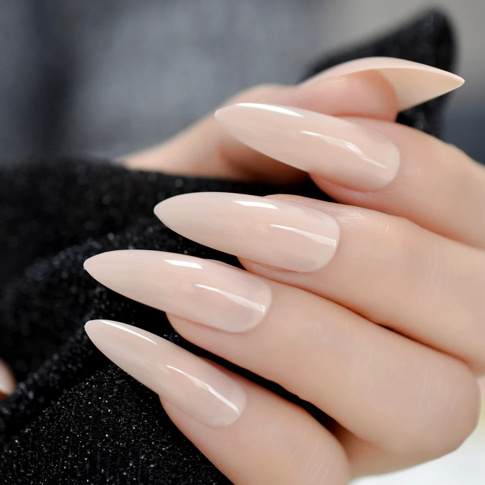 Faux ongles néon extrêmement longs, Orange vif, à pression, Style carnaval, décoration, conseils de manucure, pour Salon de manucure, 24