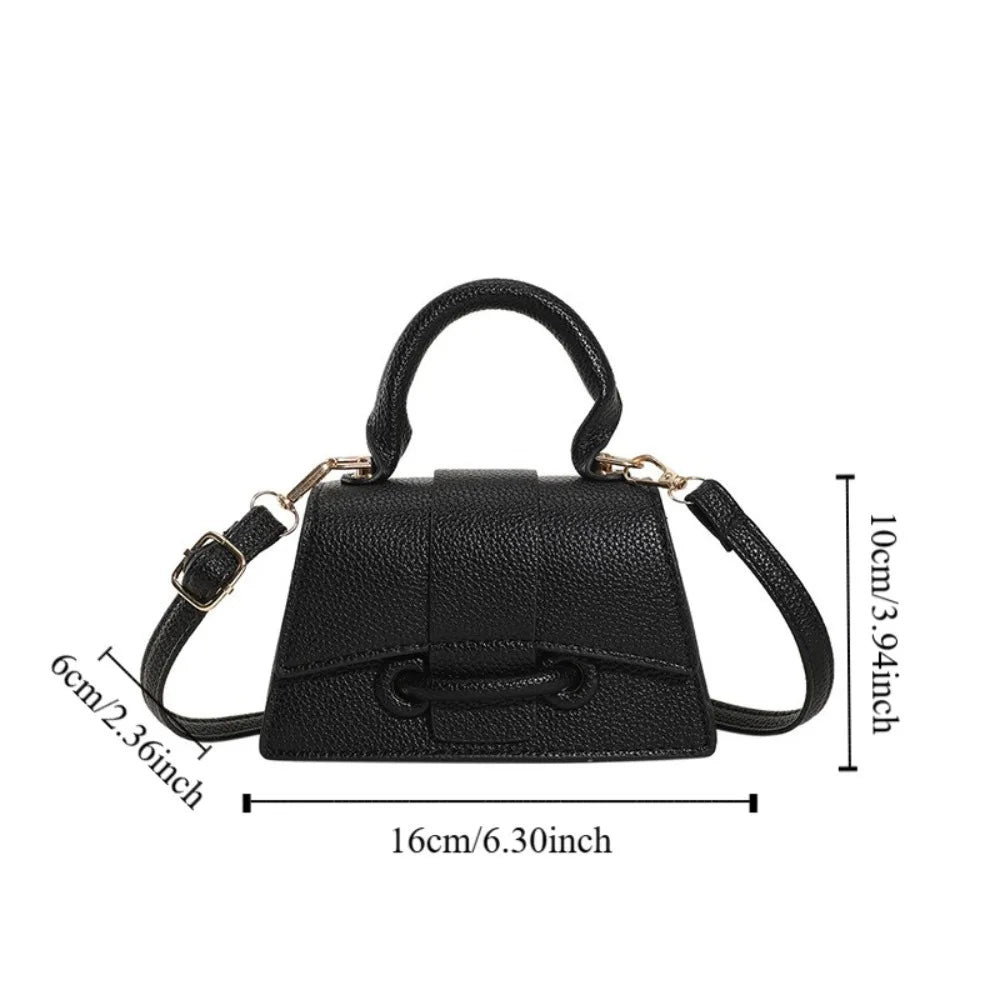 Sac en cuir PU de haute qualité, couleur unie, avec boucle, sac carré, sac bandoulière