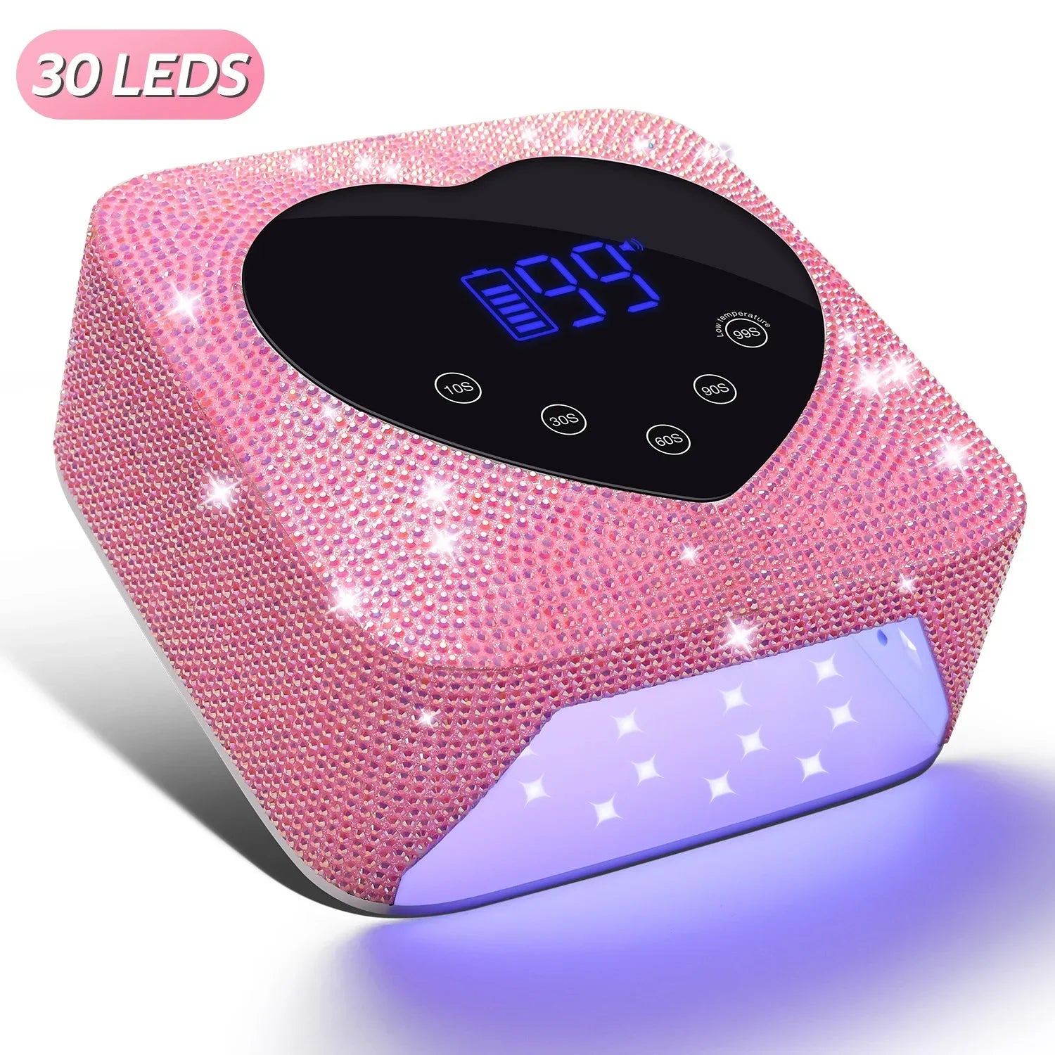 Lampe UV à ongles sans fil rechargeable, 30 LED, sèche-ongles avec 5 réglages de minuterie, cabine UV pour manucure, lumière de salon pour ongles, outils de salon de manucure.
