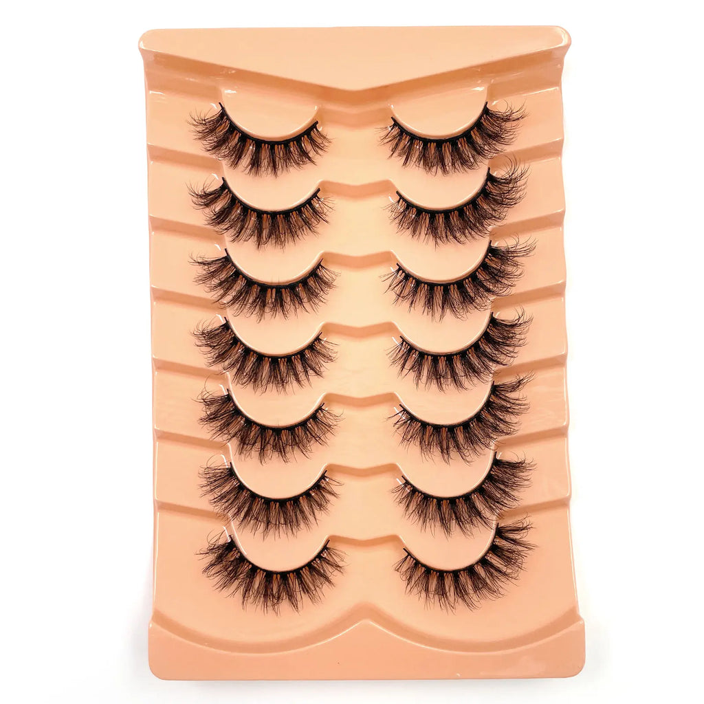 Nouveau 7 paires de faux cils épais, simulation 3D en fourrure de vison, faux cils dramatiques, vente en gros, fabrication de faux cils pleine ligne