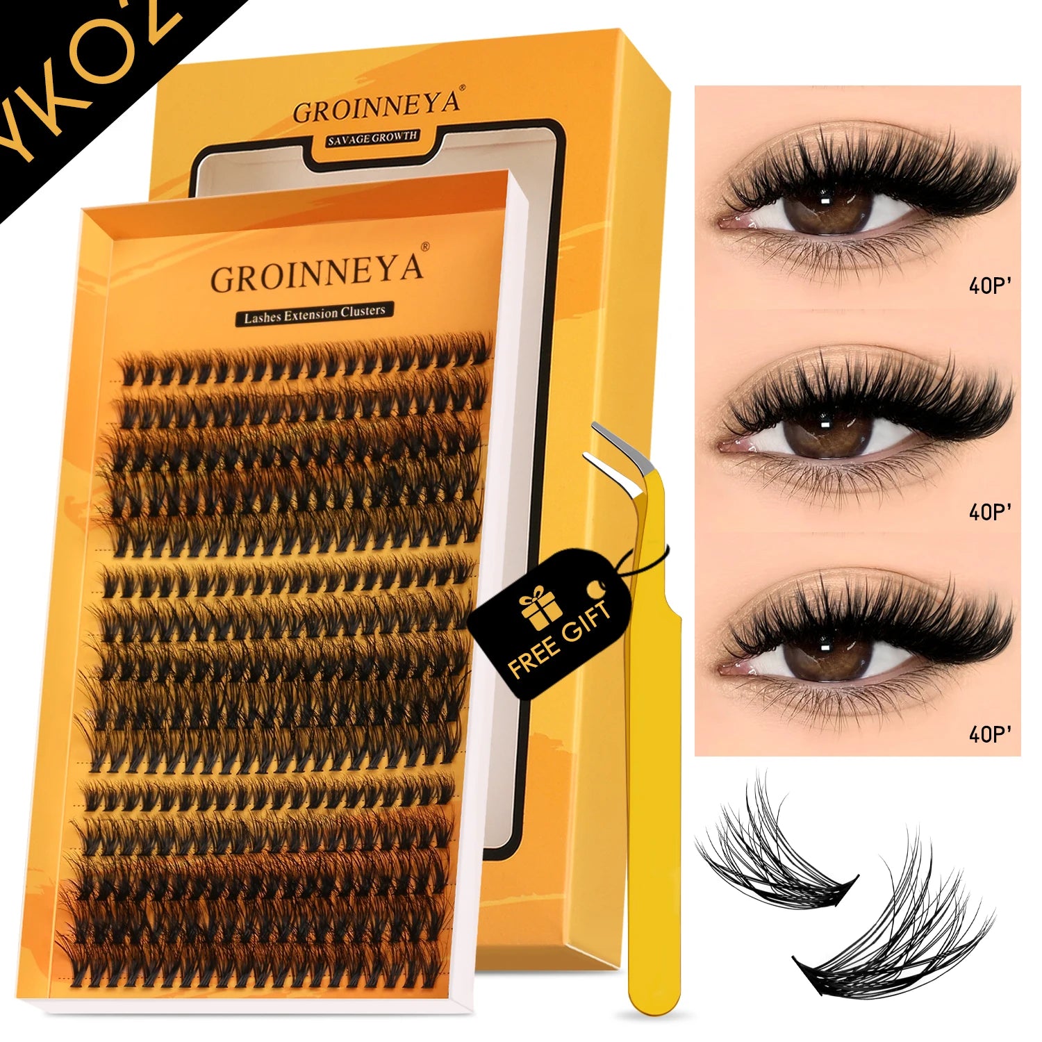 Cils en grappes effet œil de chat

Extensions de cils individuelles légères et aériennes, effet volume et fourni. Cils en grappes duveteux pour un regard intense et élégant. Idéals pour une pose DIY (à faire soi-même) et pour un maquillage des yeux nature